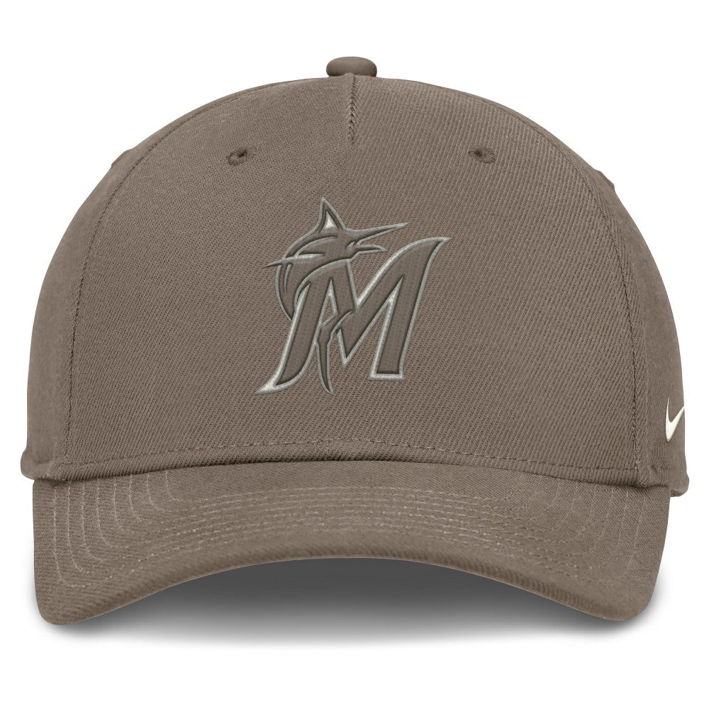 Brown Miami Marlins Nike Rise Performance Adjustable Hat