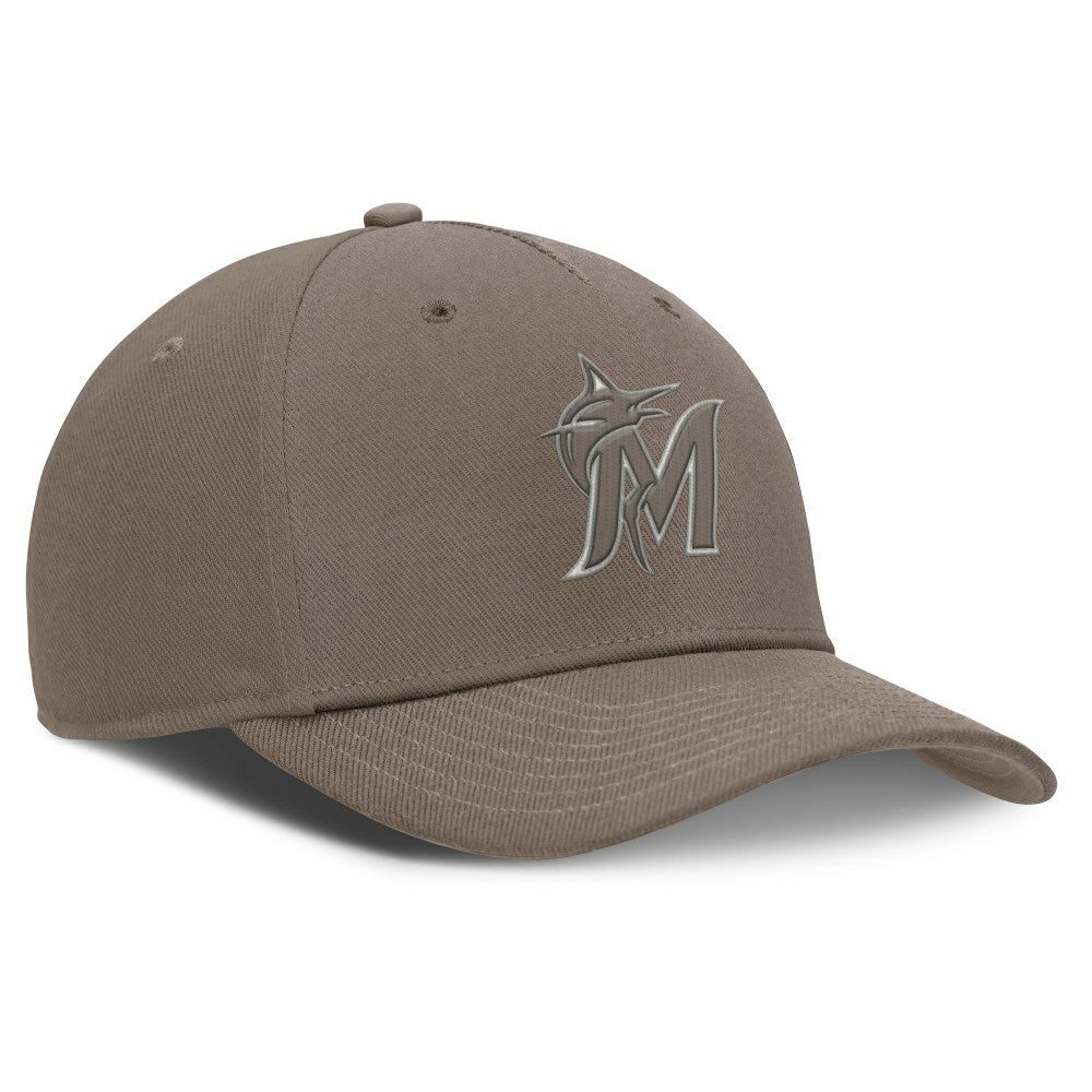 Brown Miami Marlins Nike Rise Performance Adjustable Hat