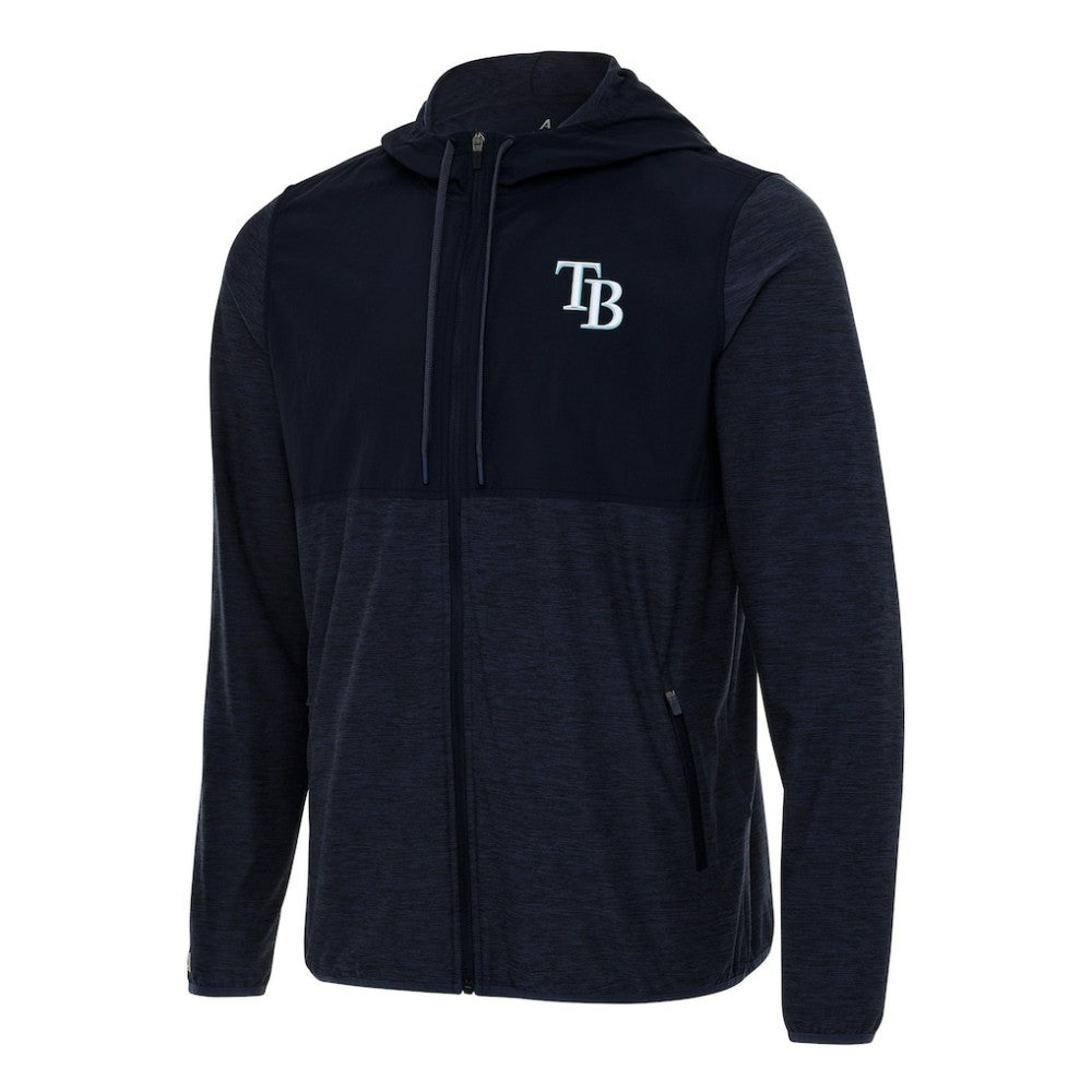 Navy Tampa Bay Rays Antigua Sway Full-Zip Hoodie