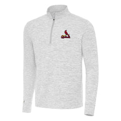Gray/White St. Louis Cardinals Antigua Cause Quarter-Zip Top