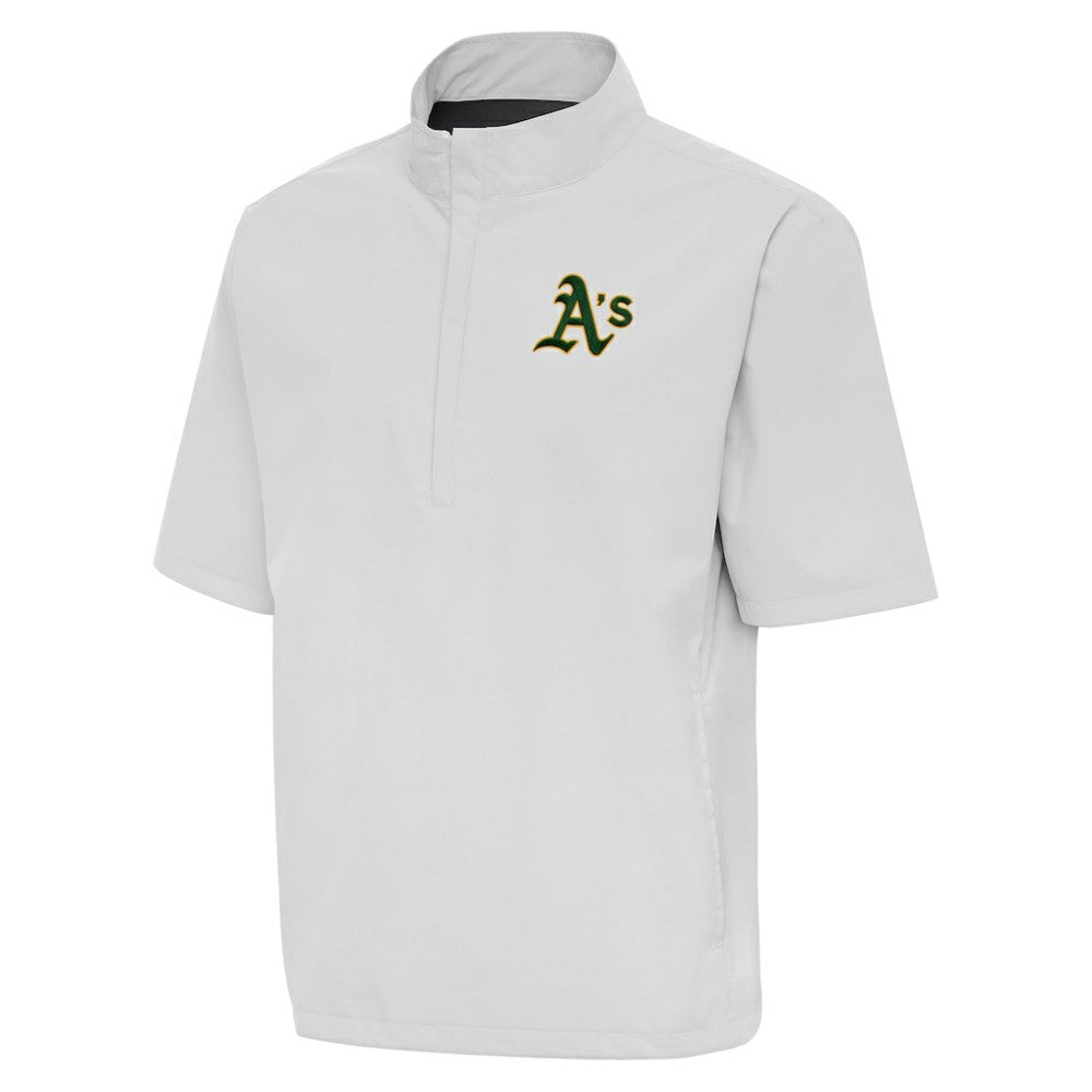 Heather Gray Athletics Antigua Brisk Quarter-Zip Wind Shirt