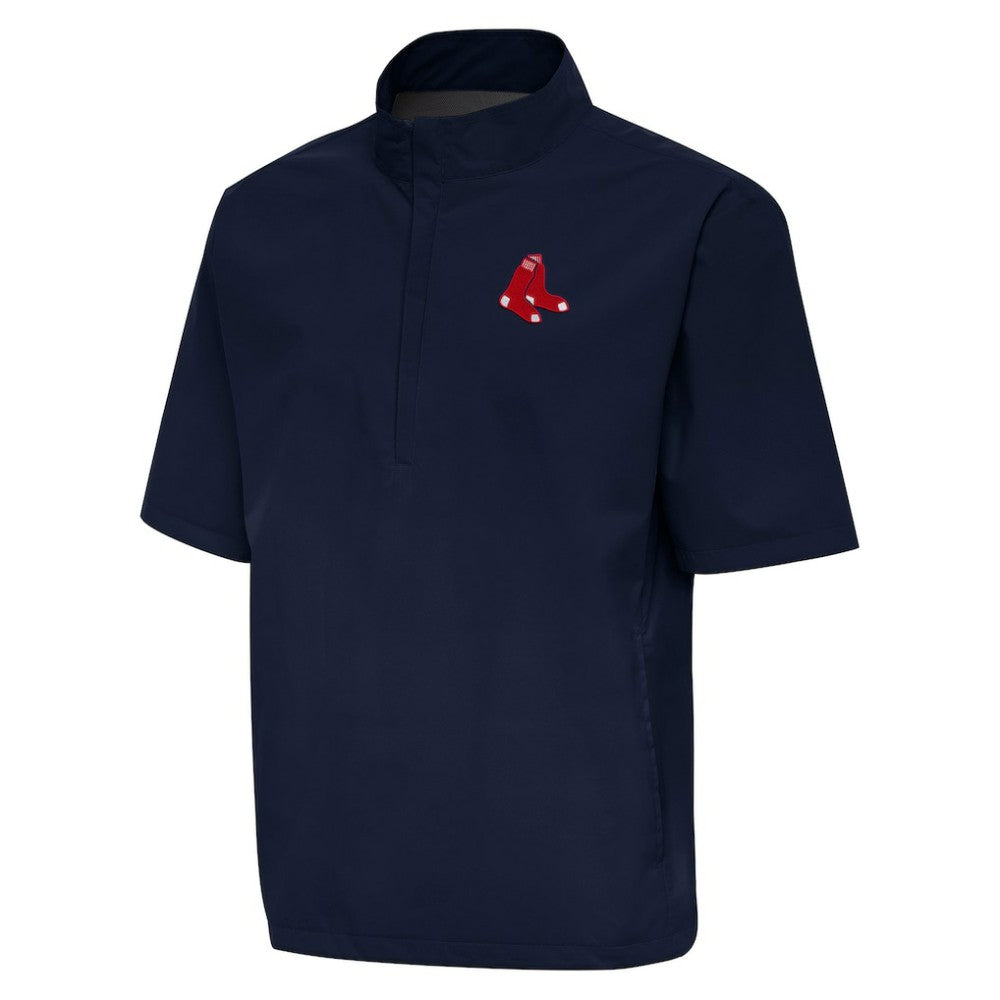 Navy Boston Red Sox Antigua Brisk Quarter-Zip Wind Shirt