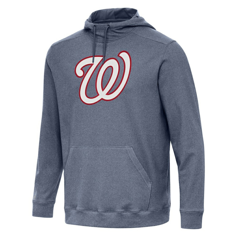 Heather Navy Washington Nationals Antigua Cloud Pullover Hoodie
