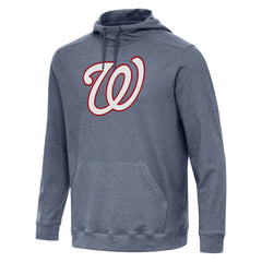 Heather Navy Washington Nationals Antigua Cloud Pullover Hoodie