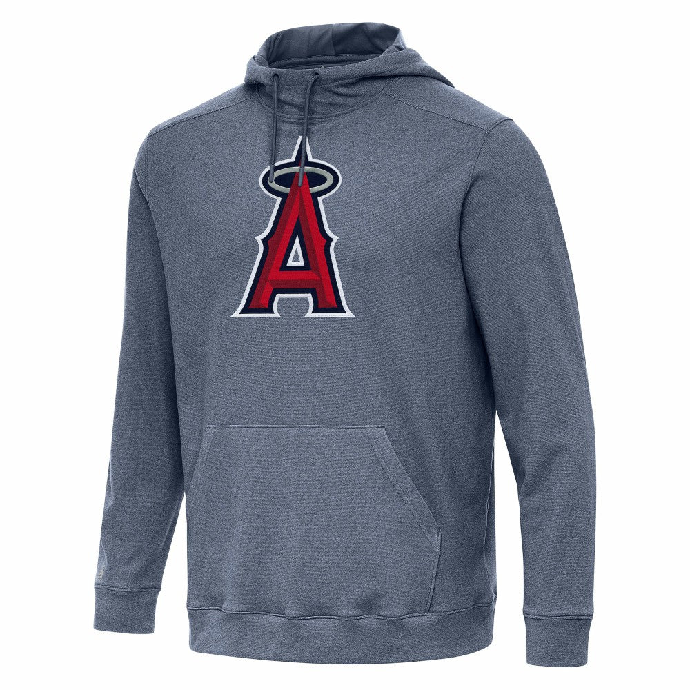 Heather Navy Los Angeles Angels Antigua Cloud Pullover Hoodie
