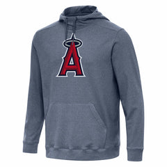 Heather Navy Los Angeles Angels Antigua Cloud Pullover Hoodie