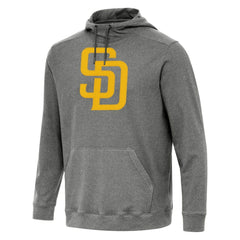 Heather Black San Diego Padres Antigua Cloud Pullover Hoodie