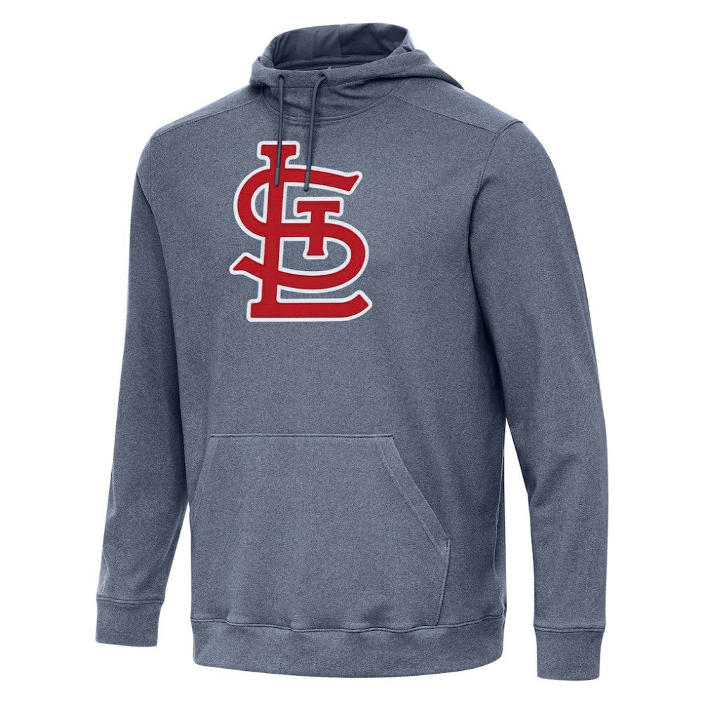 Heather Navy St. Louis Cardinals Antigua Cloud Pullover Hoodie