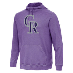 Heather Purple Colorado Rockies Antigua Cloud Pullover Hoodie