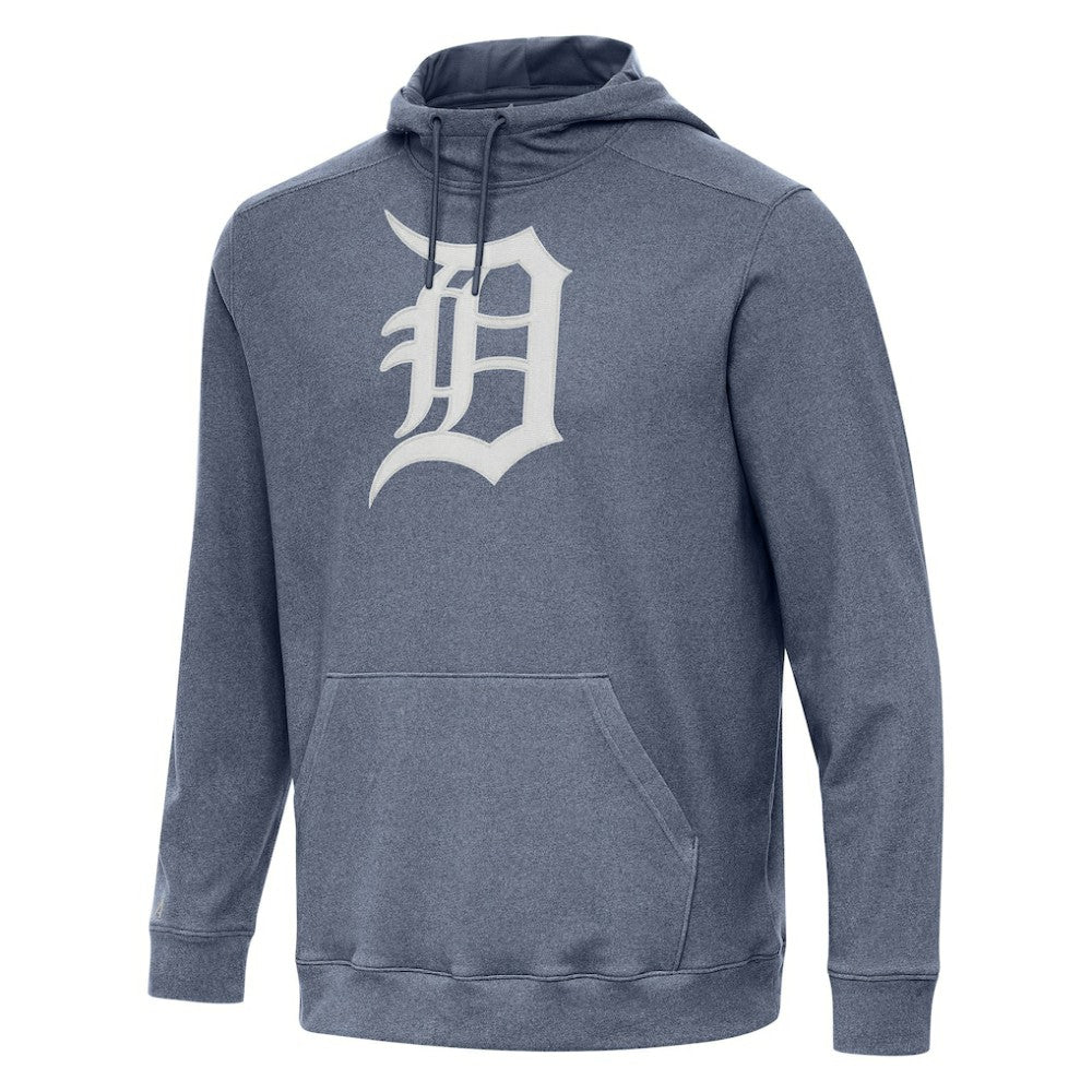 Heather Navy Detroit Tigers Antigua Cloud Pullover Hoodie