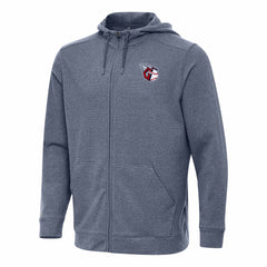 Heather Navy Cleveland Guardians Antigua Effortless Full-Zip Hooded Jacket