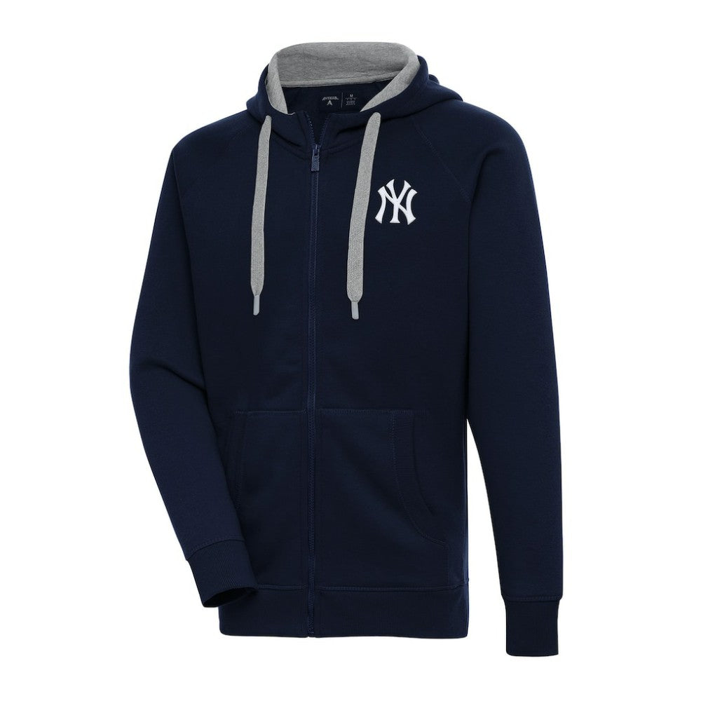 Navy New York Yankees Antigua Big & Tall Victory Full-Zip Hoodie Jacket