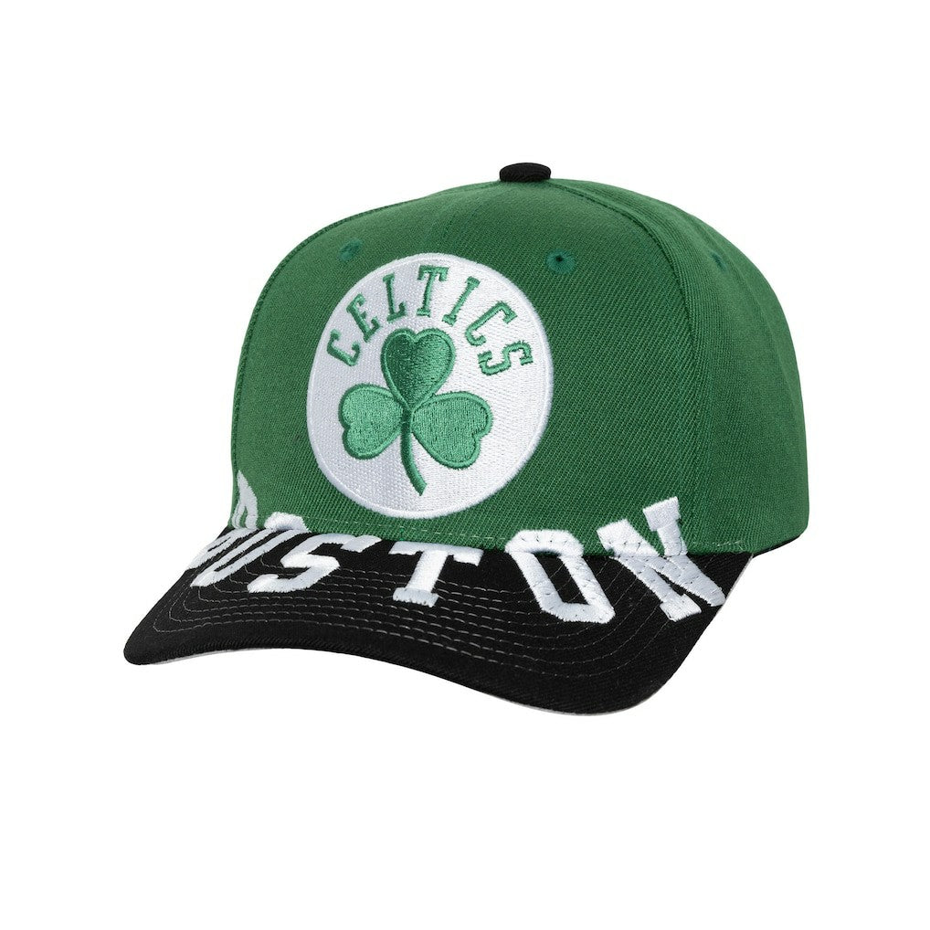 Mitchell & Ness Boston Celtics Underarch Two-Tone Pro Crown Snapback Hat