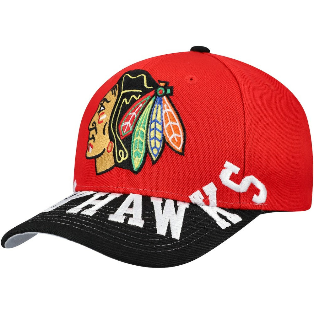 NHL Chicago Blackhawks Mitchell & Ness Underarch Two-Tone Pro Crown Snapback Hat