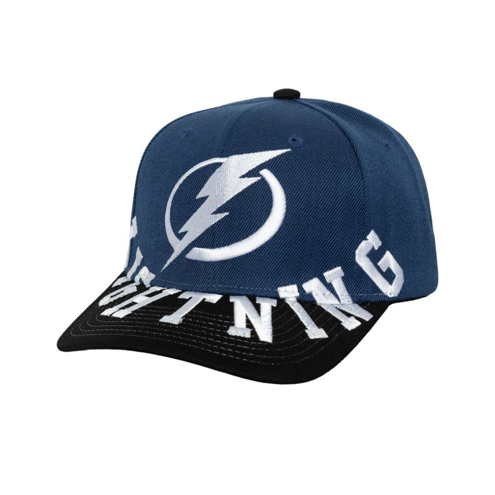 NHL Tampa Bay Lightning Mitchell & Ness Underarch Two-Tone Pro Crown Snapback Hat