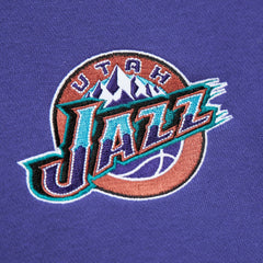 Mitchell & Ness Utah Jazz Hardwood Classics Vintage Logo Head Coach Pullover Sweatshirt