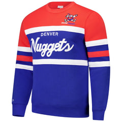 Mitchell & Ness Denver Nuggets Hardwood Classics Vintage Logo Head Coach Pullover Sweatshirt sale