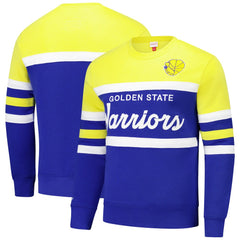 Mitchell & Ness Golden State Warriors Hardwood Classics Vintage Logo Head Coach Pullover Sweatshirt sale