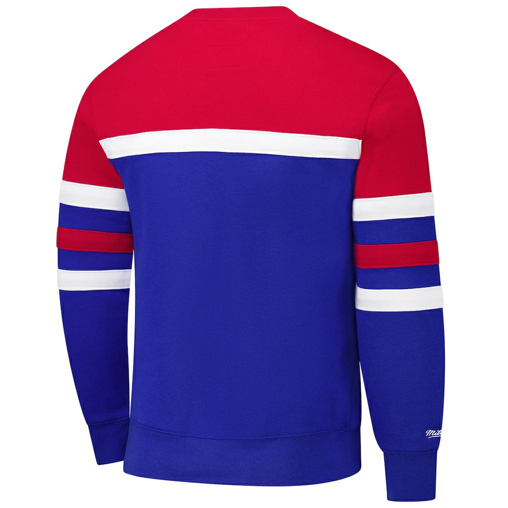 Mitchell & Ness Philadelphia 76ers Hardwood Classics Vintage Logo Head Coach Pullover Sweatshirt