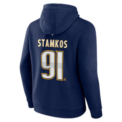 NHL Steven Stamkos Nashville Predators Fanatics Authentic Stack Name & Number Tri-Blend Pullover Hoodie