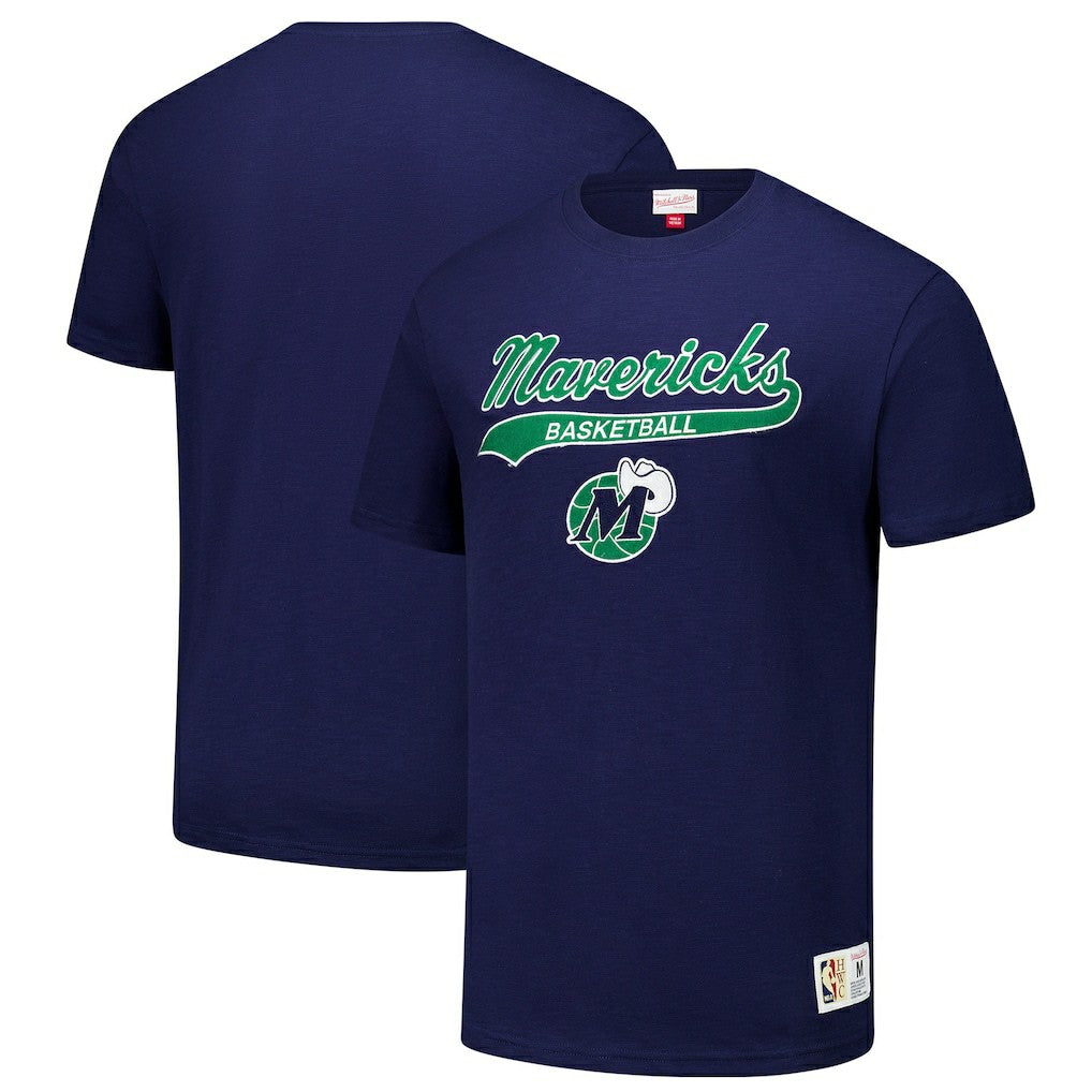 Mitchell & Ness Dallas Mavericks Hardwood Classics Felt Applique Slub T-Shirt sale
