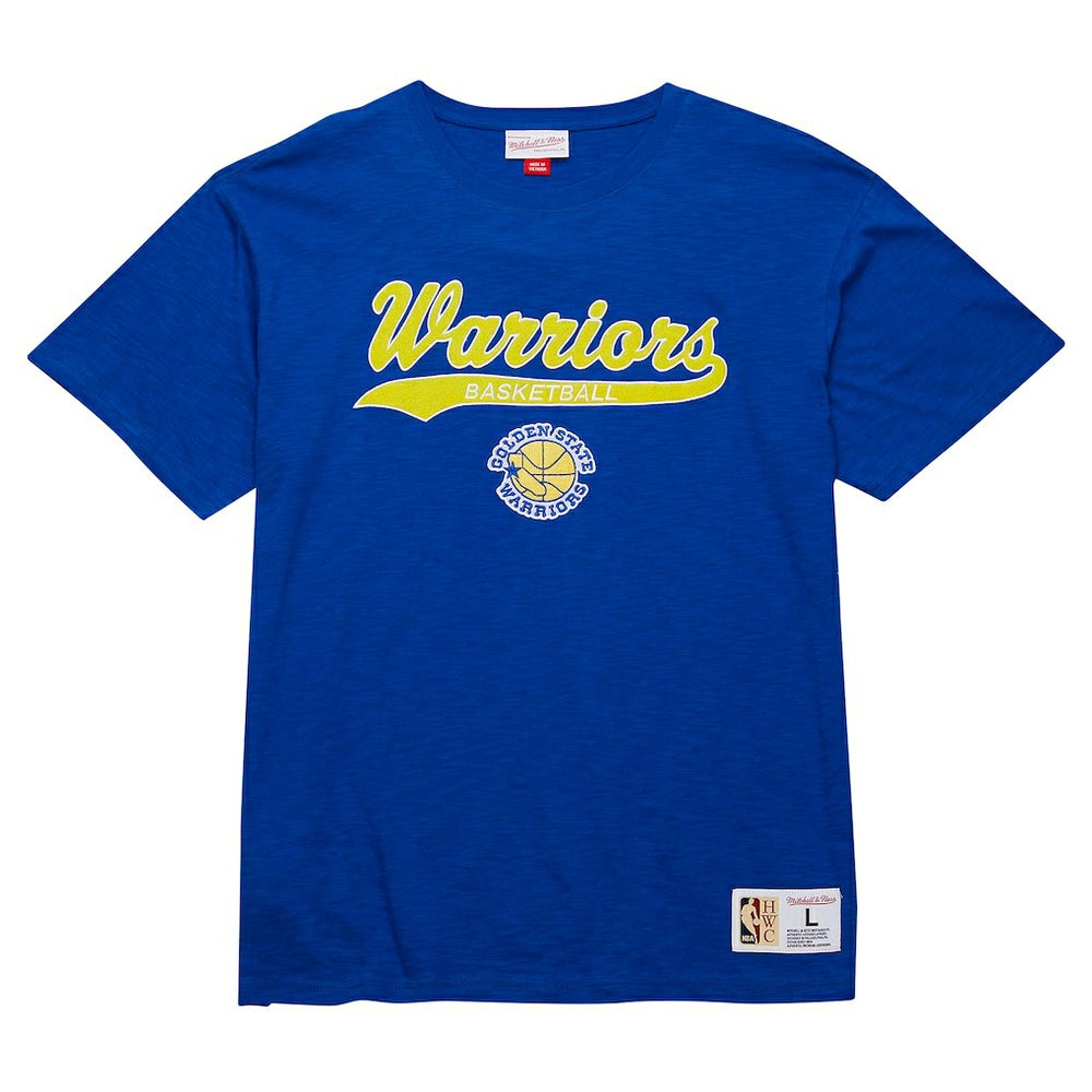 Mitchell & Ness Golden State Warriors Hardwood Classics Felt Applique Slub T-Shirt sale