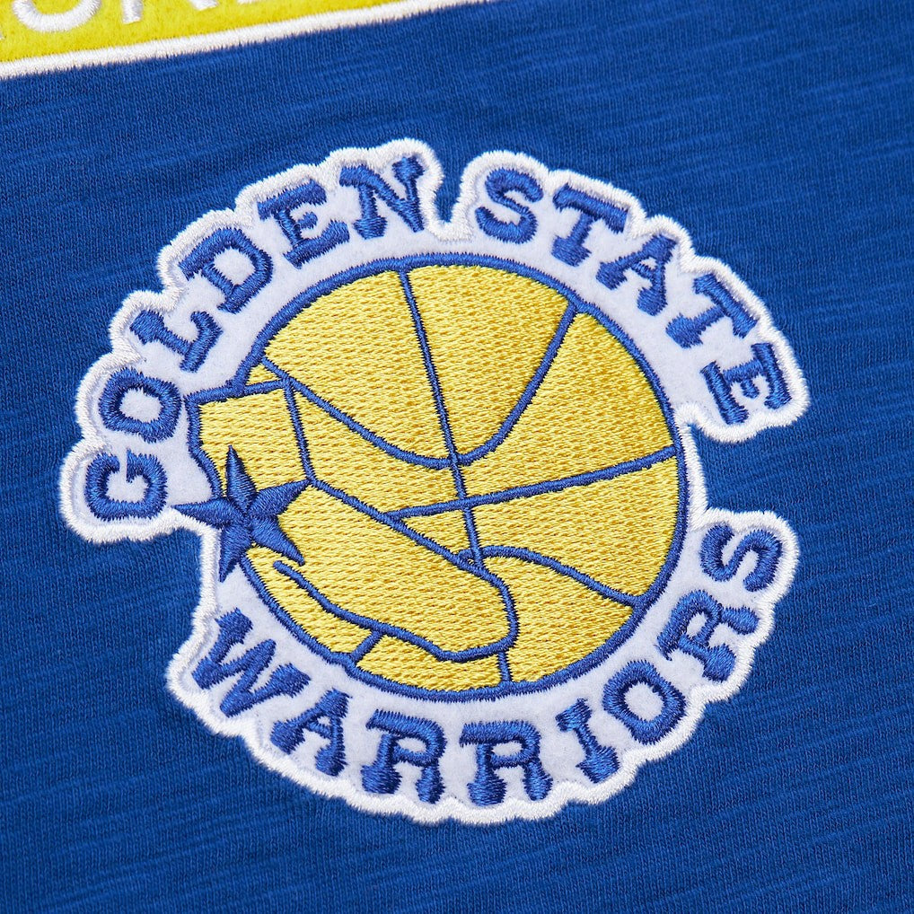 Mitchell & Ness Golden State Warriors Hardwood Classics Felt Applique Slub T-Shirt sale