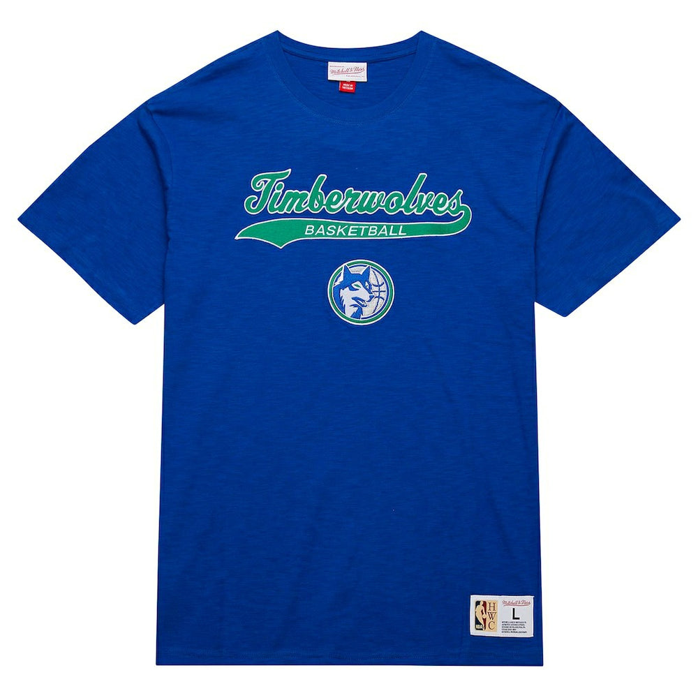 Mitchell & Ness Minnesota Timberwolves Hardwood Classics Felt Applique Slub T-Shirt