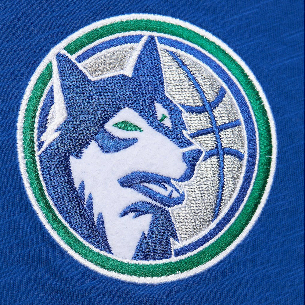 Mitchell & Ness Minnesota Timberwolves Hardwood Classics Felt Applique Slub T-Shirt