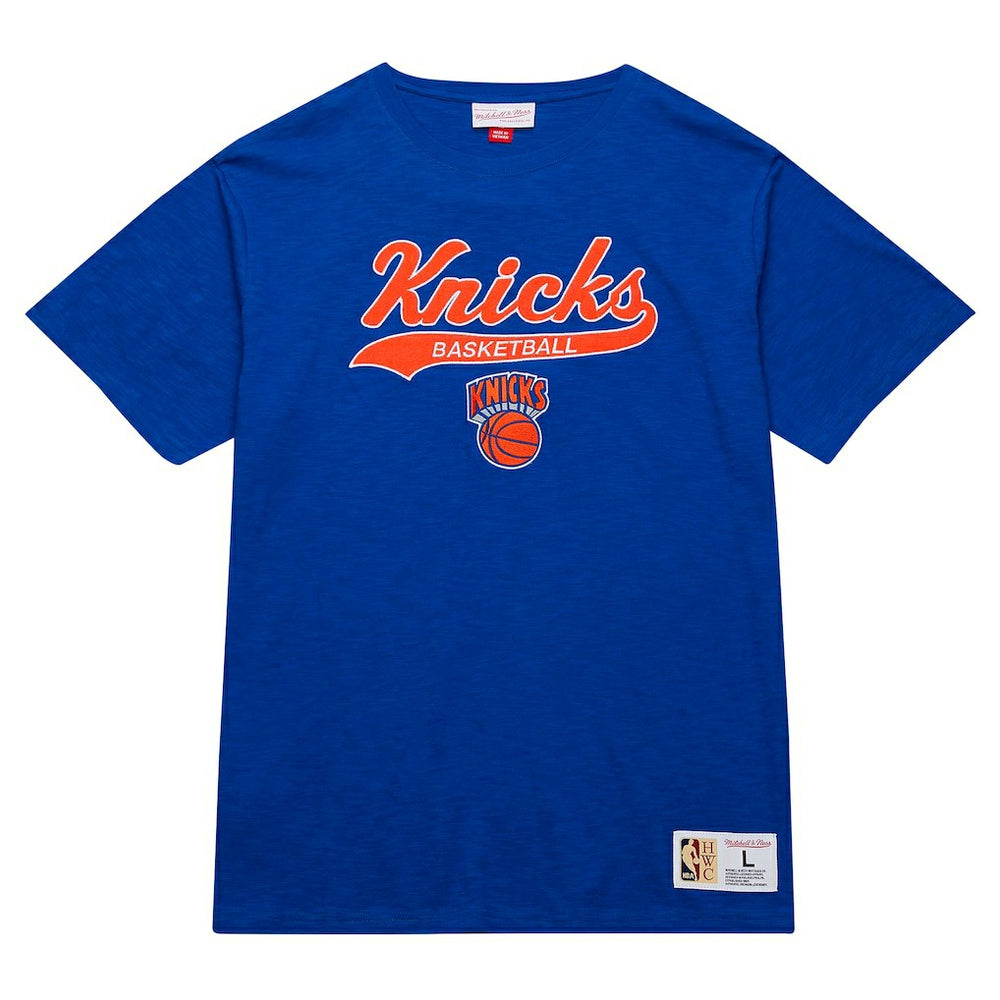 Mitchell & Ness New York Knicks Hardwood Classics Felt Applique Slub T-Shirt