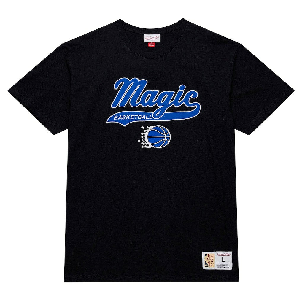 Mitchell & Ness Orlando Magic Hardwood Classics Felt Applique Slub T-Shirt