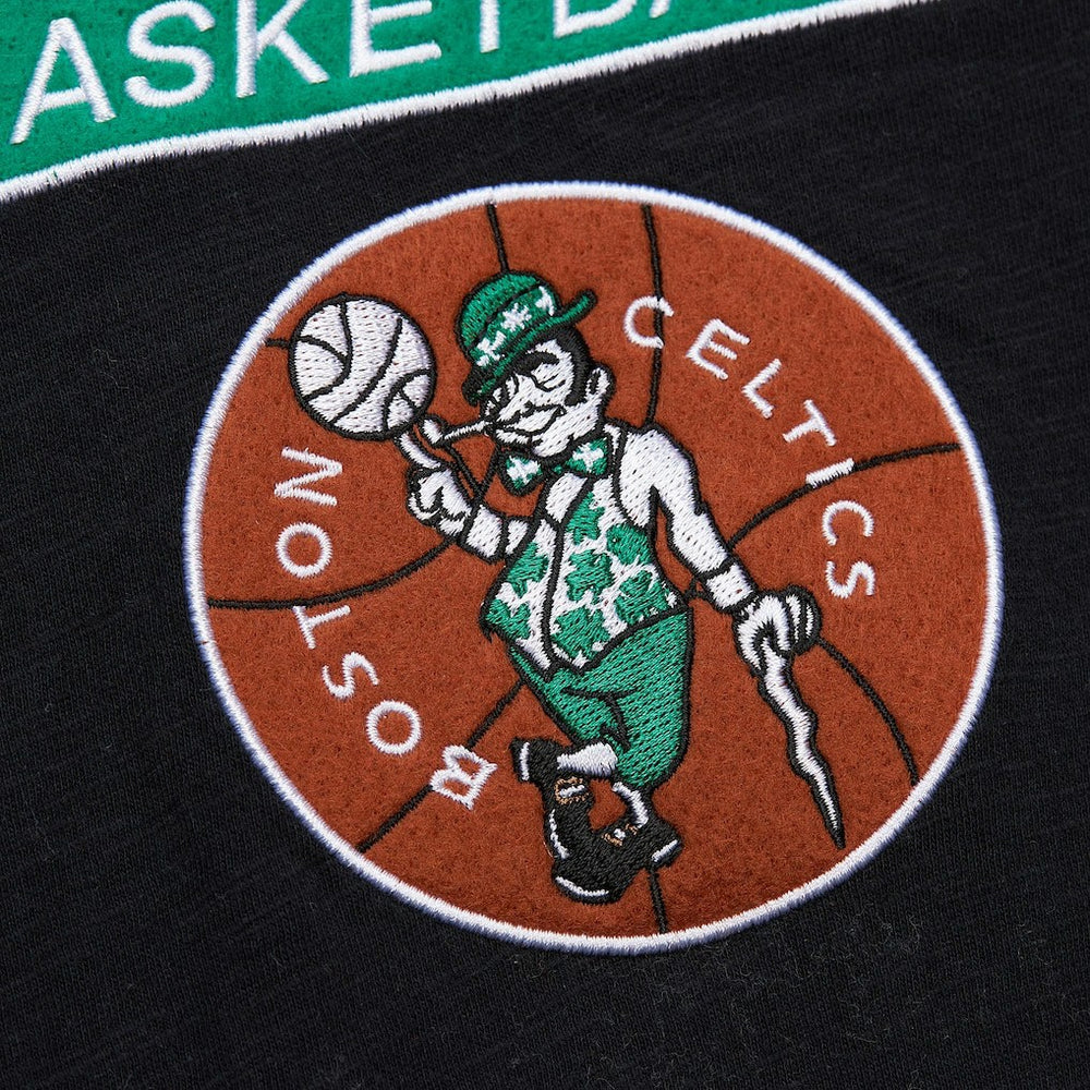 Mitchell & Ness Boston Celtics Hardwood Classics Felt Applique Slub T-Shirt