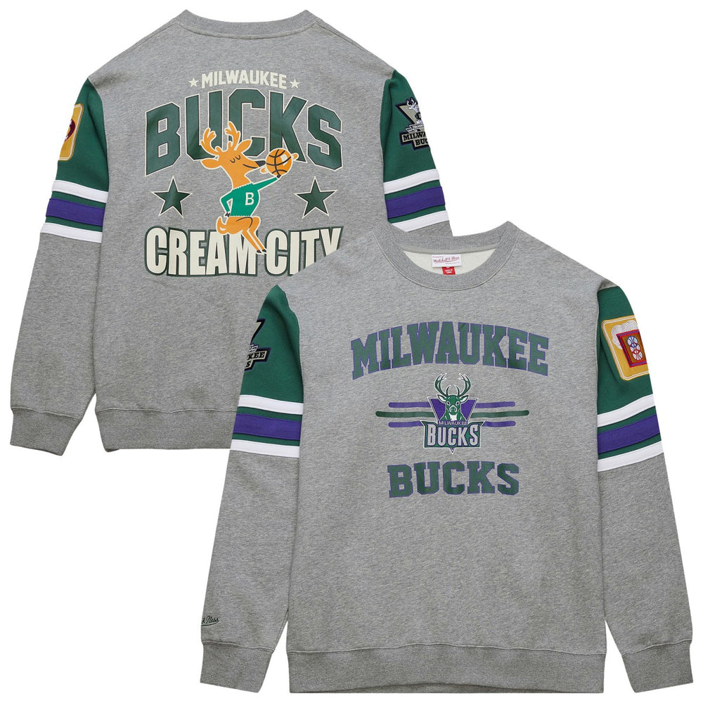 Mitchell & Ness Milwaukee Bucks Hardwood Classics All Over 4.0 Pullover Sweatshirt