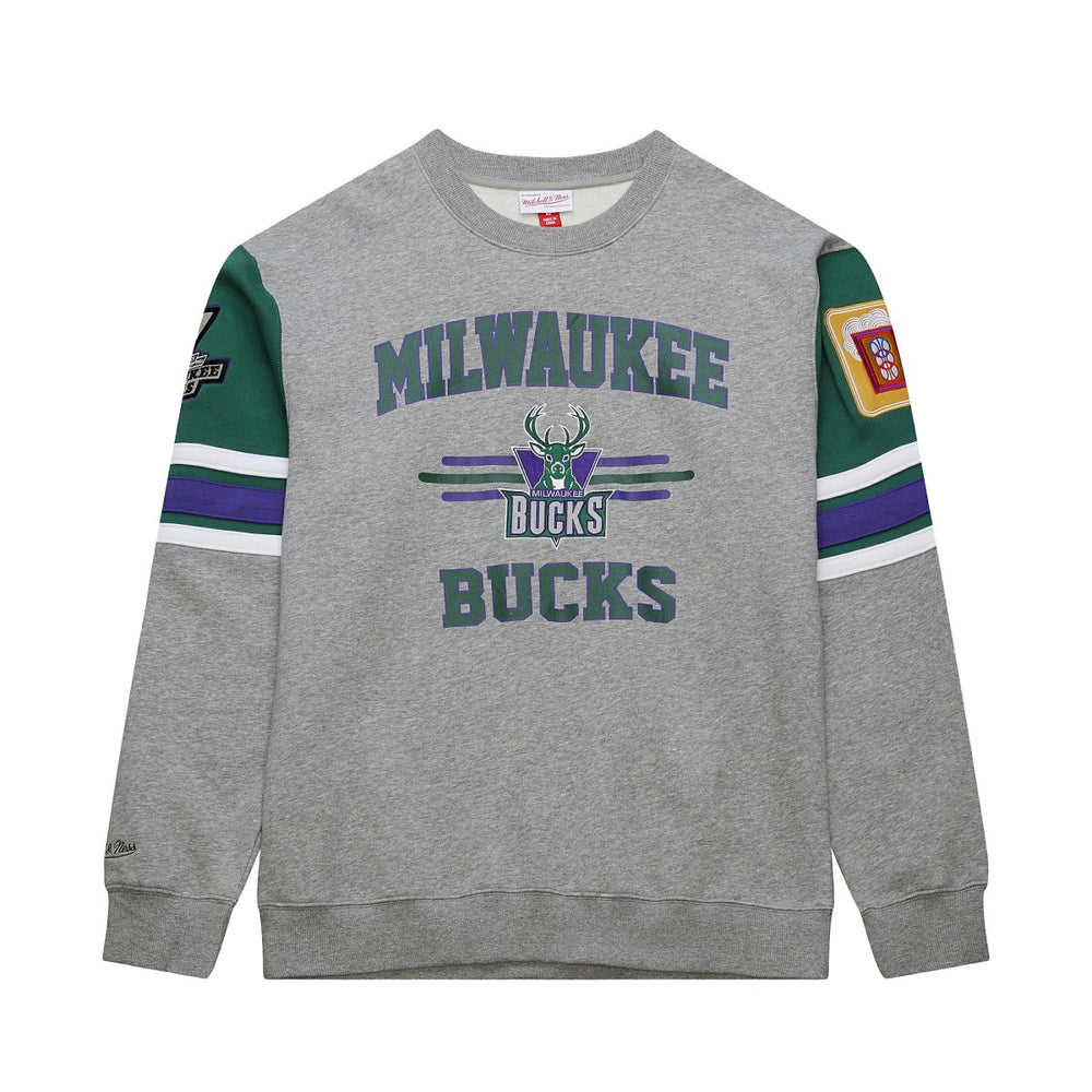 Mitchell & Ness Milwaukee Bucks Hardwood Classics All Over 4.0 Pullover Sweatshirt