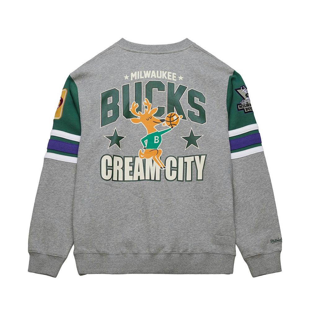 Mitchell & Ness Milwaukee Bucks Hardwood Classics All Over 4.0 Pullover Sweatshirt