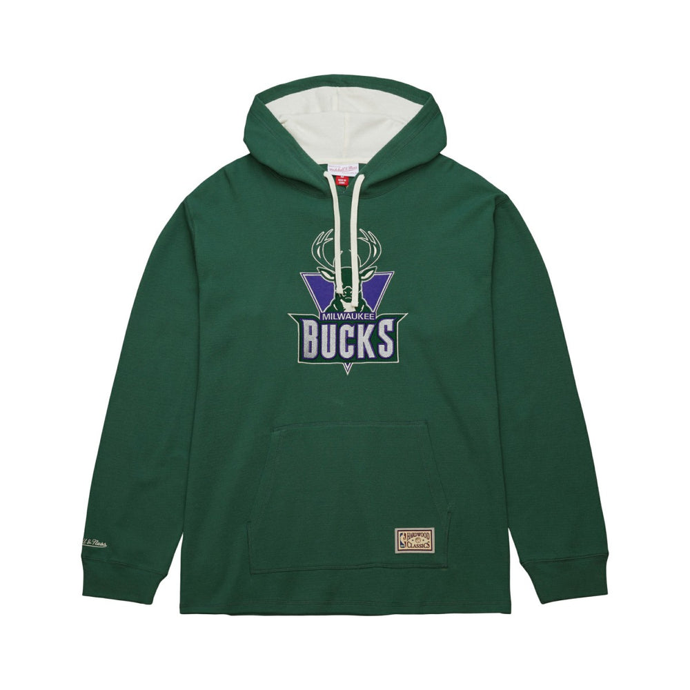 Mitchell & Ness Milwaukee Bucks Hardwood Classics Lightweight Thermal Pullover Hoodie