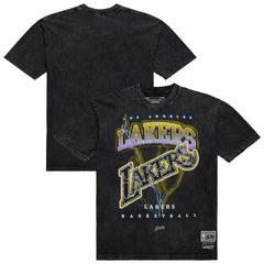 Mitchell & Ness Los Angeles Lakers Unisex Hardwood Classics Vintage Voltage Premium Heavyweight T-Shirt