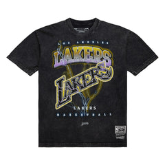 Mitchell & Ness Los Angeles Lakers Unisex Hardwood Classics Vintage Voltage Premium Heavyweight T-Shirt