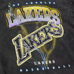Mitchell & Ness Los Angeles Lakers Unisex Hardwood Classics Vintage Voltage Premium Heavyweight T-Shirt