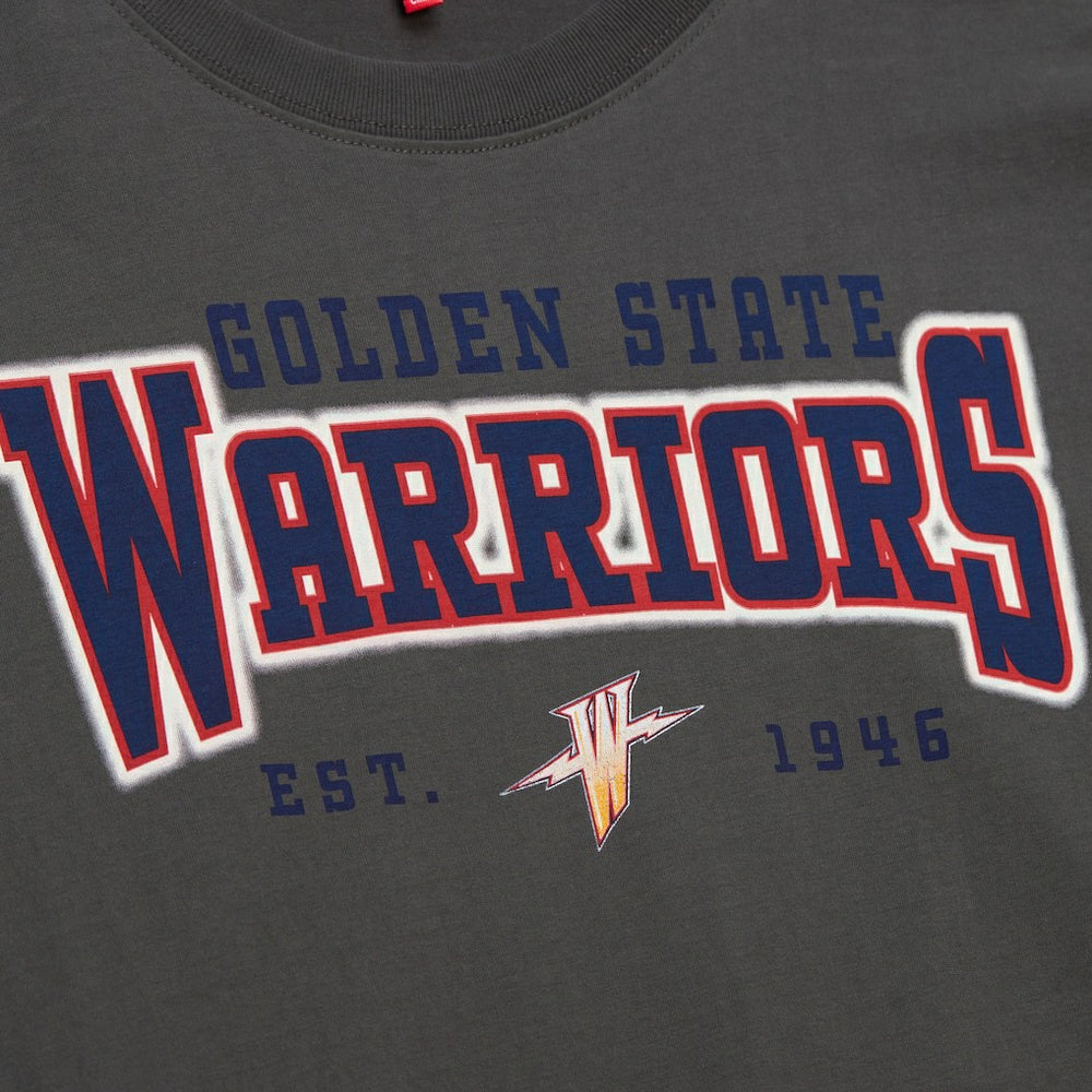 Mitchell & Ness Golden State Warriors Women's Hardwood Classics Oversized Boyfriend T-Shirt sale