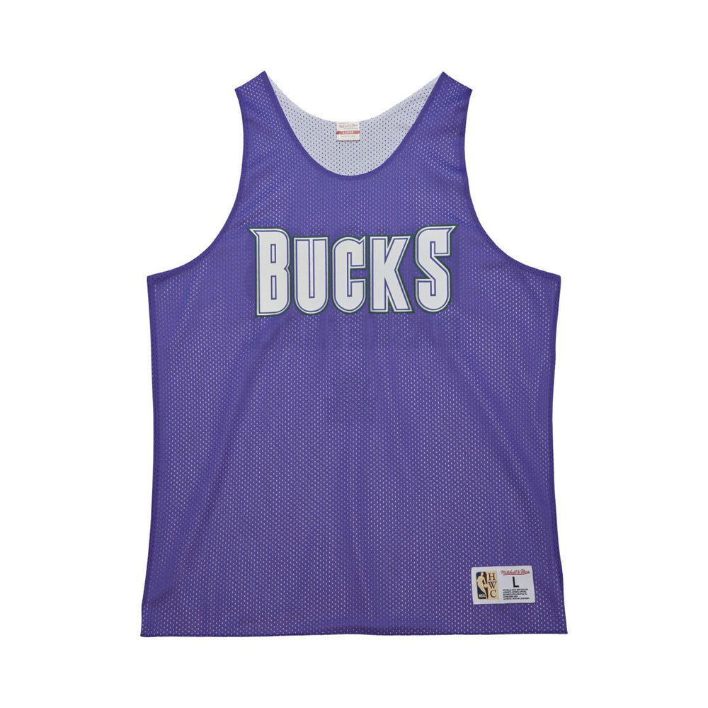Mitchell & Ness Milwaukee Bucks Hardwood Classics Reversible Mesh Practice Jersey