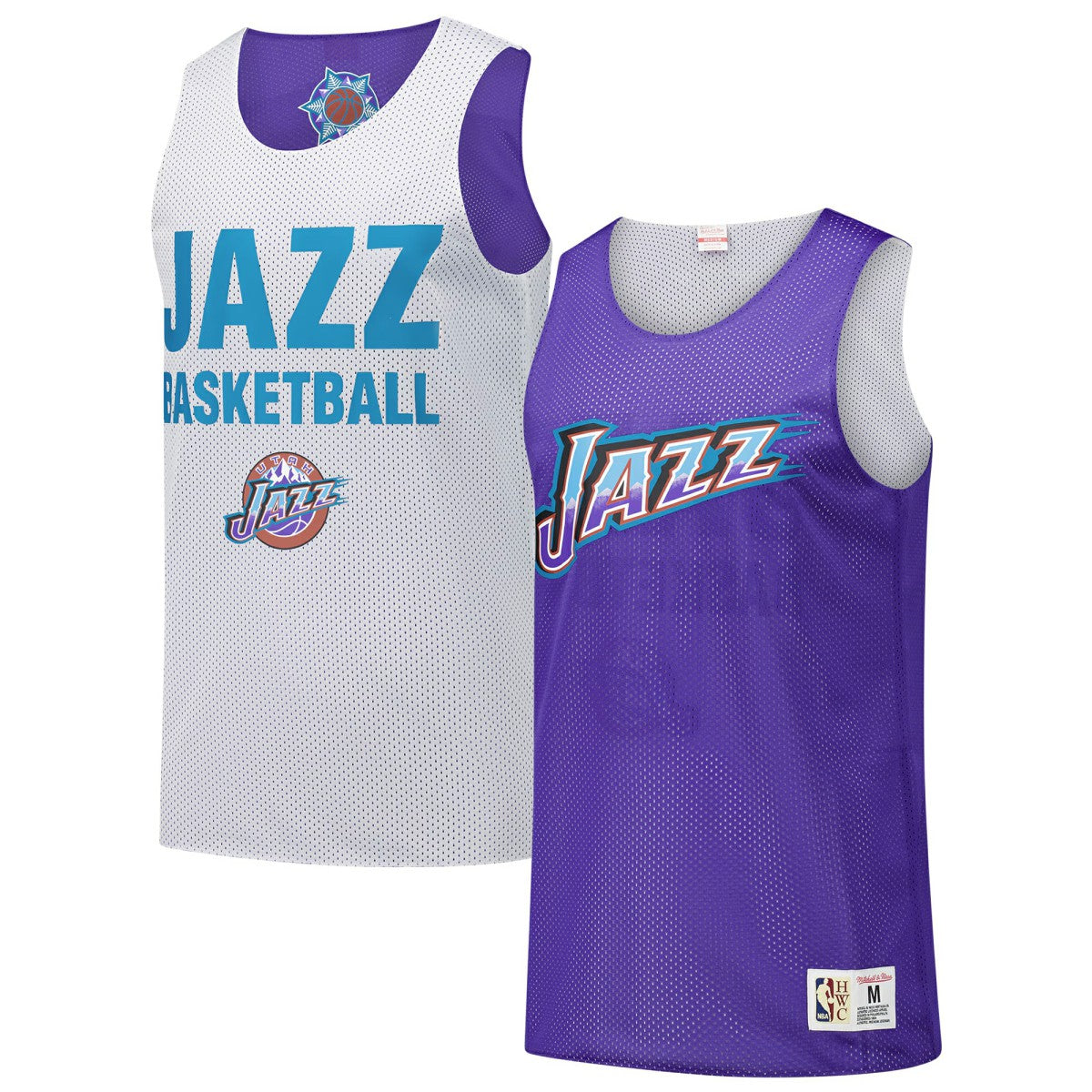 Mitchell & Ness Utah Jazz Hardwood Classics Reversible Mesh Practice Jersey