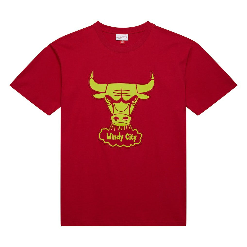 Mitchell & Ness Chicago Bulls Hardwood Classics Neon Nights Premium T-Shirt sale