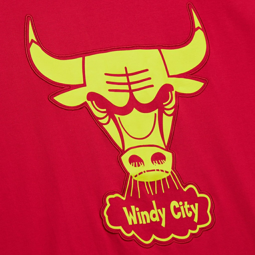 Mitchell & Ness Chicago Bulls Hardwood Classics Neon Nights Premium T-Shirt sale