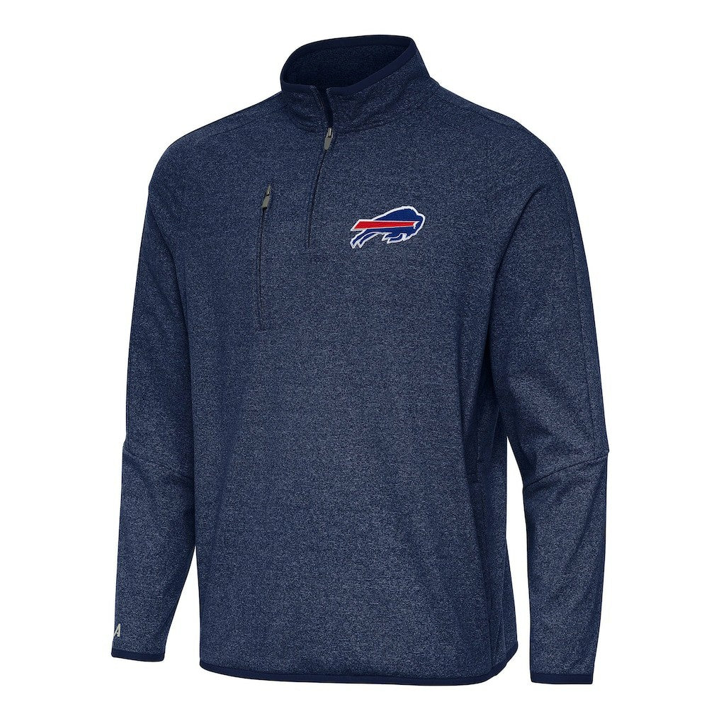 Antigua Certain Tri-Blend Quarter-Zip Top - Buffalo Bills Tops