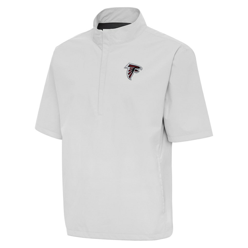 Antigua Brisk Short Sleeve Quarter-Zip Windshirt - Atlanta Falcons Shorts