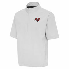 Antigua Brisk Short Sleeve Quarter-Zip Windshirt - Tampa Bay Buccaneers Shorts