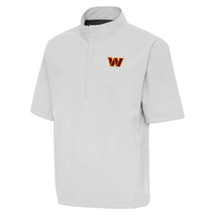 Antigua Brisk Short Sleeve Quarter-Zip Windshirt - Washington Commanders Shorts