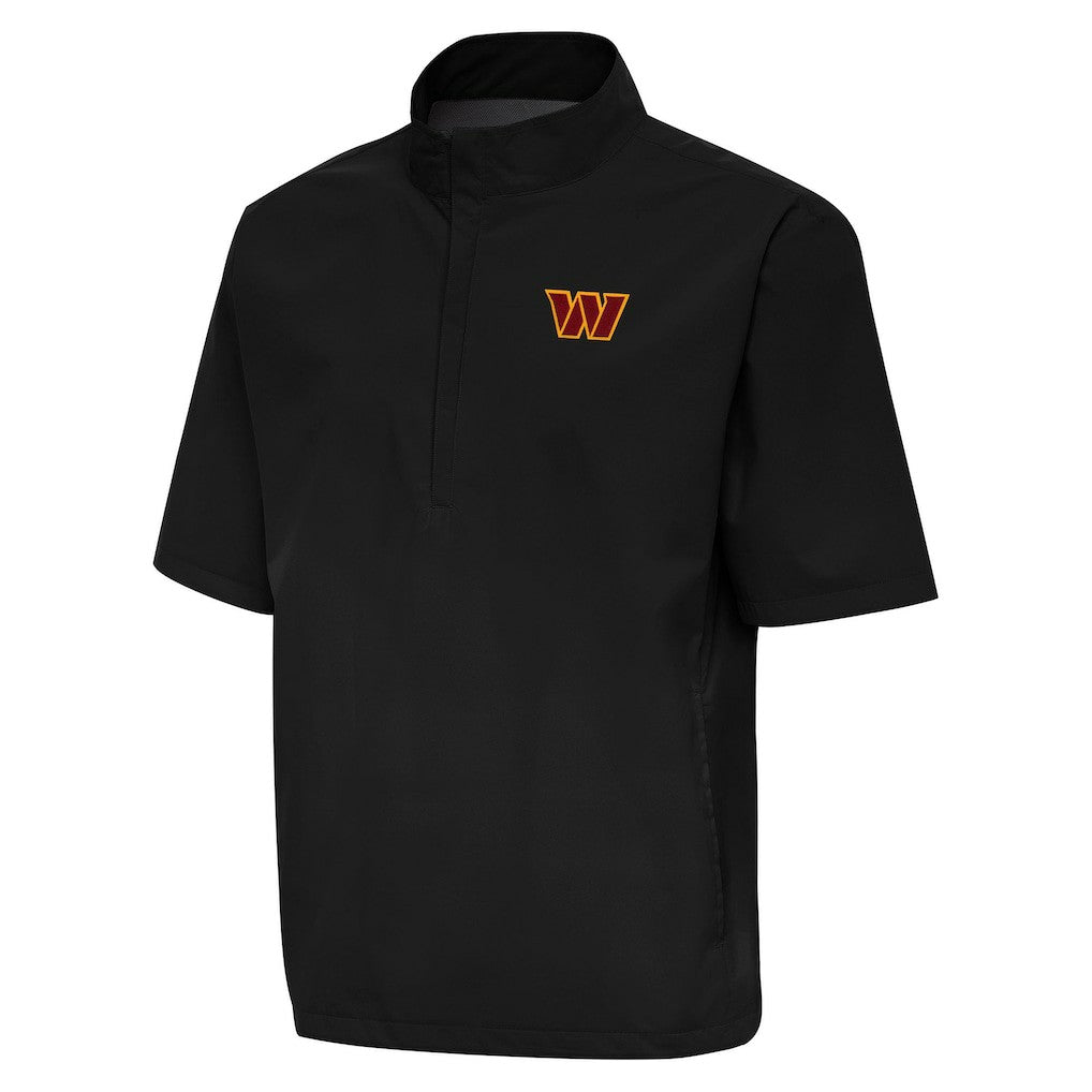 Antigua Brisk Short Sleeve Quarter-Zip Windshirt - Washington Commanders Shorts