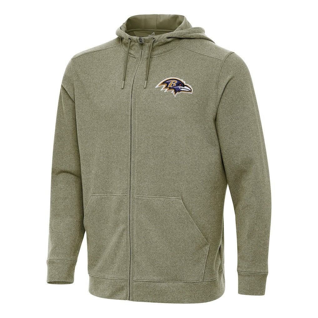 Antigua Effortless Full-Zip Hoodie - Baltimore Ravens Hoodies
